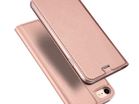 DUX DUCIS Skin Pro Series Card Slot PU Leather Phone Cover for iPhone SE (2nd Generation) SE (3rd Generation) SE (2022) For Sale