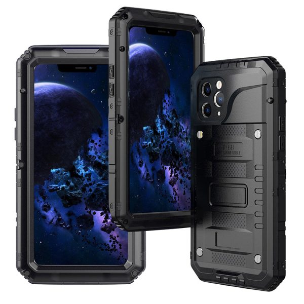 Shockproof Waterproof Plastic+Metal+Tempered Glass Phone Case for iPhone 11 Pro Max 6.5-inch Hot on Sale