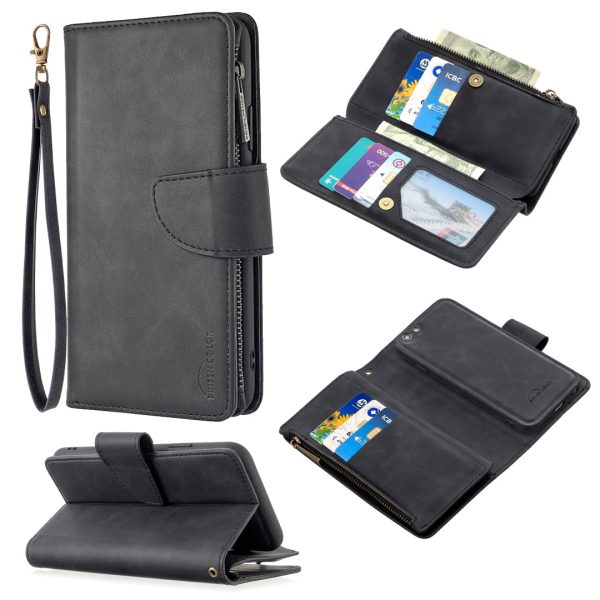 BF02 Silky Touch Feeling Wallet Leather Stand Phone Case with Zipper Pocket for iPhone 6 6s 4.7-inch Supply