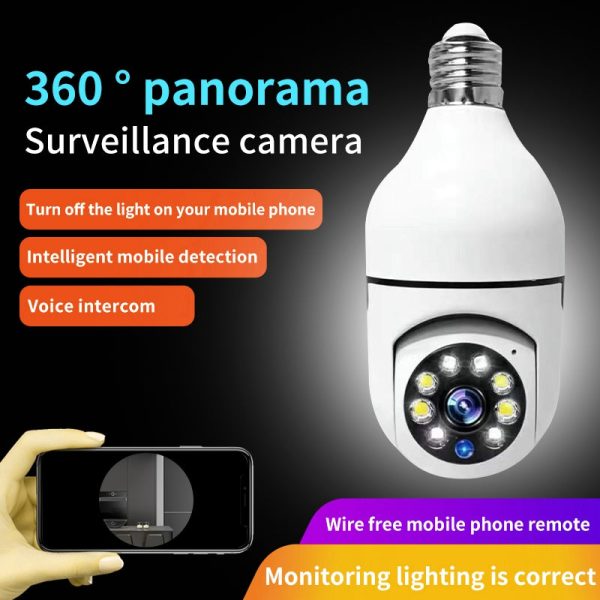 XY-3120S Bulb Shape 4G   5G WiFi IP Camera Wireless Home Security Camera HD 360-Degree Panoramic Adjustable Webcam Support Two-Way Voice Call For Discount