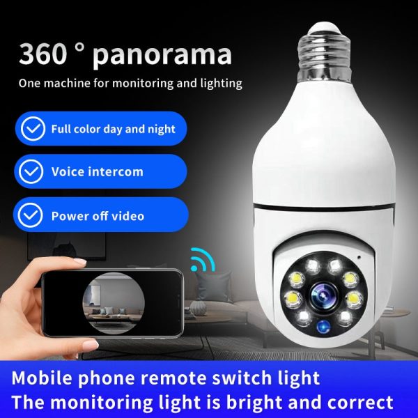 XY-3120S Bulb Shape 4G   5G WiFi IP Camera Wireless Home Security Camera HD 360-Degree Panoramic Adjustable Webcam Support Two-Way Voice Call For Discount