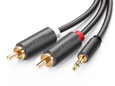 UGREEN 10514 10-Meter RCA Y Splitter Stereo Audio Cable Male Type 3.5mm to 2RCA Audio Adapter for Smartphones Speakers Tablets HDTV MP3 Players For Cheap