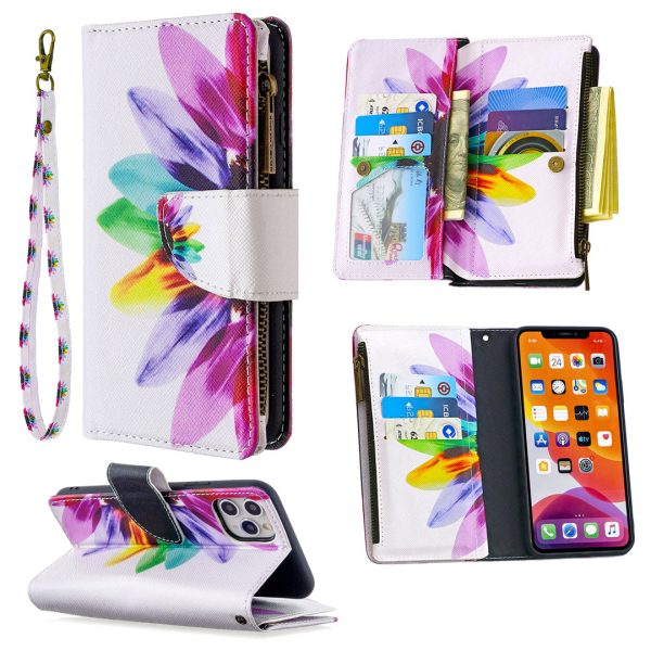 BF03 Pattern Printing Zipper Wallet Leather Phone Case for iPhone 11 Pro Max 6.5 inch For Sale