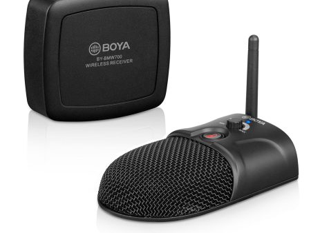 BOYA BY-BMW700 2.4G Wireless Conference Microphone Omnidirectional 360 Degree Pickup Mic with Volume Control Mute Button for Desktop Computer Hot on Sale