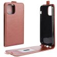 Vertical Flip Crazy Horse Leather Cell Phone Shell for iPhone 12 Online Sale