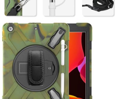 X-Shape PC + TPU Hybrid Case   Two Types Kickstand   Hand Strap and Shoulder Strap   Pen Slot for iPad 10.2 (2021) (2020) (2019) Online Hot Sale