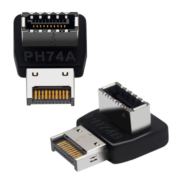 UC-059 2Pcs Set USB 3.1 Motherboard Type-E Male to Female Extender Data Adapter Up Down Angled Converter Support 10Gbps Transmission Online Hot Sale