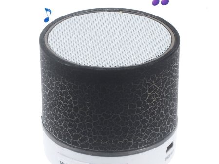 Crack Pattern A9 Stereo Bluetooth Hands-free Speaker with LED Lights Support TF Card For Discount