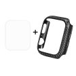 HAT PRINCE for Apple Watch Series 4   5   6 44mm   SE 44mm   SE (2022) 44mm Carbon Fiber Texture TPU Protective Case + 3D Full Size Curved Hot Bending HD Clear PET Film on Sale