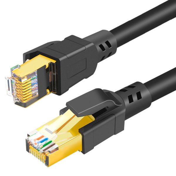 CABLECREATION CL0315 0.5m High Speed Cat8 Ethernet Cable RJ45 Internet Network Cable 40Gbps 2000Mhz Gigabit SFTP Shielded LAN Cord Supply