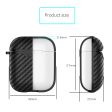 Carbon Fiber Texture TPU Protective Case for AirPods with Charging Case (2016) with Carabiner Hot on Sale