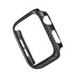 HAT PRINCE for Apple Watch Series 4   5   6 44mm   SE 44mm   SE (2022) 44mm Carbon Fiber Texture TPU Protective Case + 3D Full Size Curved Hot Bending HD Clear PET Film on Sale