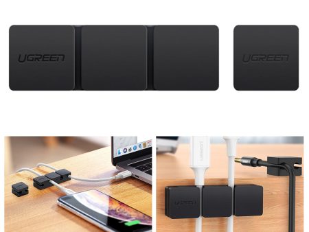 UGREEN For Mouse Headphone Earphone Cable Clips Organizer Silicone USB Cable Winder Flexible Cable Management Clips Cable Holder Supply