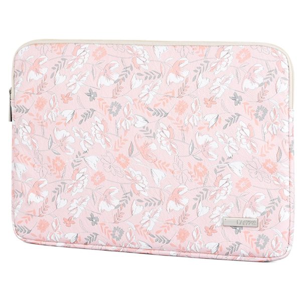 CANVASARTISAN G4-T0111 11-inch Laptop Tablet Sleeve PU Leather Flower Printed Notebook Computer Bag with Small Pouch Online now