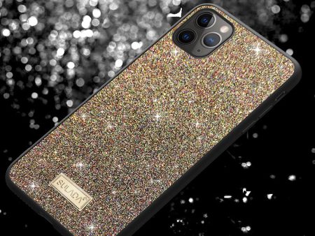 SULADA Dazzling Glittery Surface Leather Coated TPU Back Shell for iPhone 11 Pro Max 6.5 inch Discount