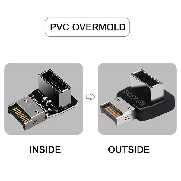 UC-059 2Pcs Set USB 3.1 Motherboard Type-E Male to Female Extender Data Adapter Up Down Angled Converter Support 10Gbps Transmission Online Hot Sale