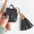 Wallet Design Tassels Decor Faux Leather Anti-Drop Bluetooth Earphone Protective Case Cover for AirPods with Wireless Charging Case (2019) AirPods with Charging Case (2019) For Sale