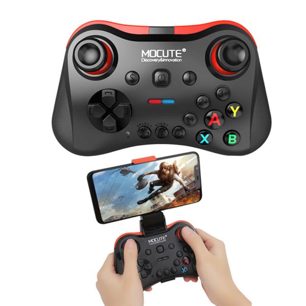 MOCUTE 056 Bluetooth Wireless Game Handle Android Joystick VR Joypad Mobile Controller for PUBG Smartphone TV Box PC + Support For Sale