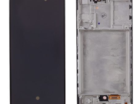 OLED Screen and Digitizer Assembly + Frame Replacement Part (Without LOGO) for Samsung Galaxy A31 SM-A315 - Black Online now