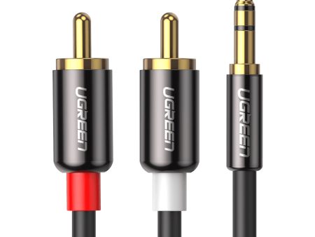 UGREEN 20779 0.5-Meter RCA Cable 3.5mm Male to 2RCA Male Y Splitter Stereo Audio Cable for Smartphones Speakers Tablets HDTV MP3 Players Online now